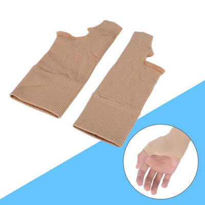

Beige Wrist Hand Support Glove Elastic Brace Sleeve Sports Bandage Wrap Pain ReliefTherapy Gloves