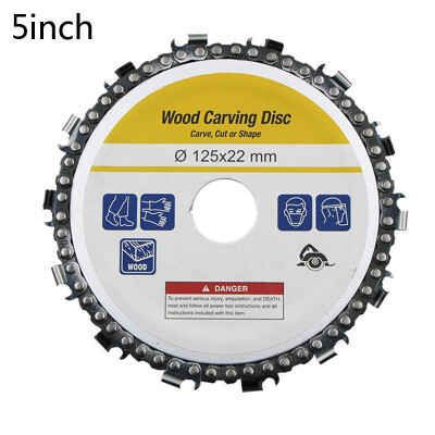 

45 Inches Wood Carving Disc Saw Blade Disc Fine Abrasive Cutting Chain Grinder Chain for 125x 22mm Angle Grinder 1PC