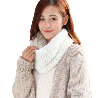 

Gobestart Fashion Warm Knit Neck Circle Wool Blend Cowl Snood Multi-purpose Wool Scarf