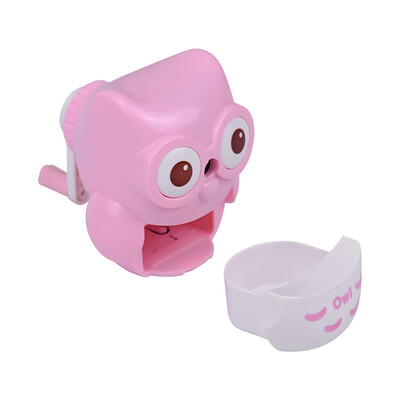 

Safe Handheld Manual Pencil Sharpener Single-hole Sharpeners School Supplies for Pupils Kids Cute Owl Shape Yellow