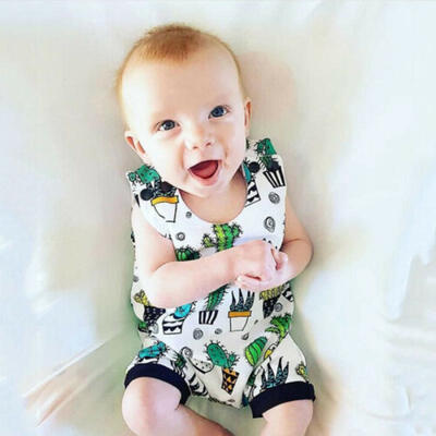 

Newborn Infant Baby Boy Girl Kids Cactus Romper Jumpsuit Bodysuit Clothes Outfit