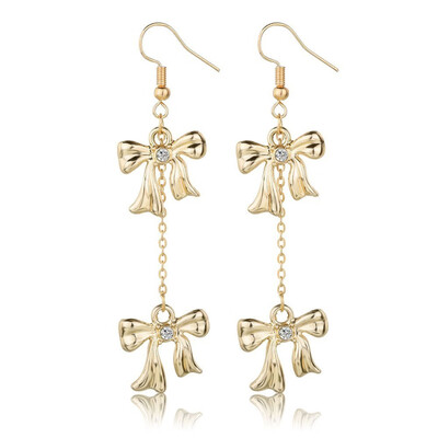 

New Fashion Oversized Pendant Korean Version Of The Earrings Womens Bow Shell Heart-shaped Gold Earrings 2019 Dress Wear