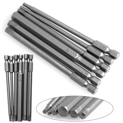 

6S2 legiertem Stahl 100mm Länge Magnetisch Schraubendreher Bits 14" Hex Schaft