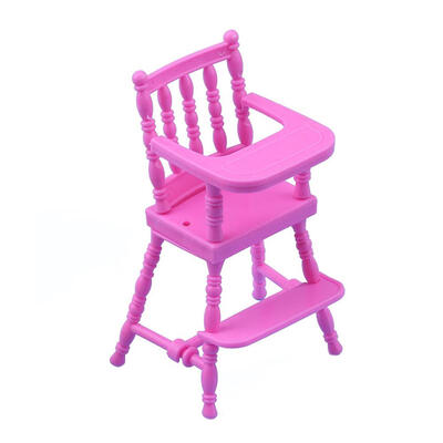 

Portable Pink Child Dining Chair Toys for Girls Doll House Furniture