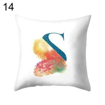 

Colorful Capital Letter Throw Pillow Case Sofa Bed Cushion Cover Home Car Decor