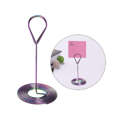 

Colored Metal Note Clip Holders Photo Picture Holder Desktop Decor Office Binding Supplies