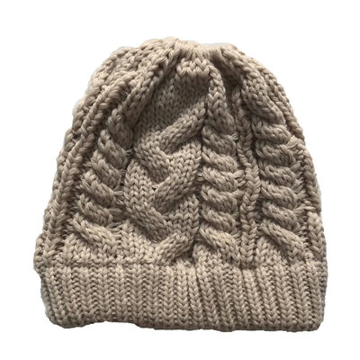 

2019 New Women Winter Warm Ponytail Messy Bun Beanie Cap Stretch Knitted Crochet Hats For Women Girls Ourdoor Accessories