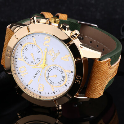 

Gobestart Luxury Men Watch Business Large Dial Watch Fashion Quartz Silica Gel Watch