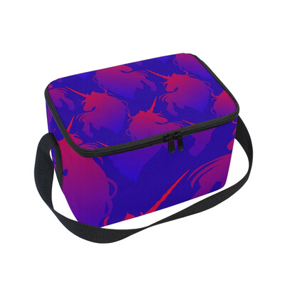 

ALAZA Lunch Box Unicorn Shadow Insulated Lunch Bag Large Cooler Tote Bagfor Men Women