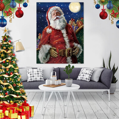 

Siaonvr Santa Claus Tapestry Christmas Gift Blanket Wall Hanging Wall Decoration 29x37In