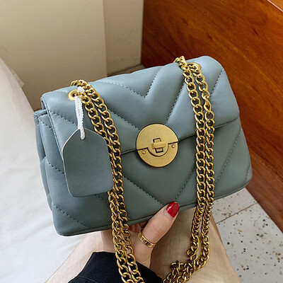 

North bag small bag girl 2019 new fashion leisure girl one shoulder bag simple fresh chain oblique bag tide