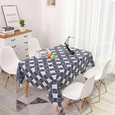 

Tablecloth Rectangle Table Cloth Cotton Linen Wrinkle Free Anti-Fading Tablecloths Washable Dust-Proof Table Cover for Dining Kit