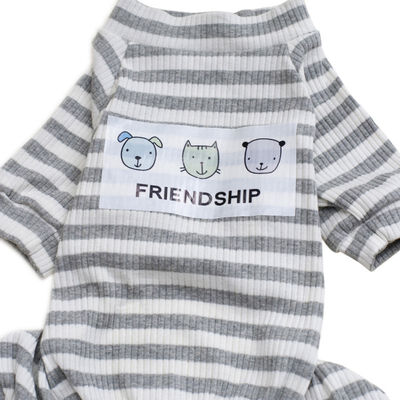 

FRIENDSHIP Home Clothes Stripe Cozy Pajamas For Puppies Pet Supplies -XXL