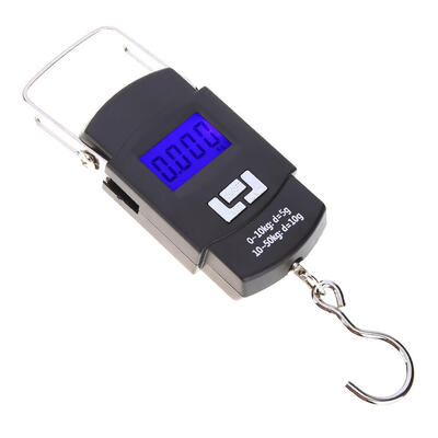 

50kg LCD Backlight Electronic Scale Hanging Hook Luggage Weighing Steelyard
