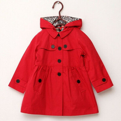

Toddler Girls Kid Jacket Trench Coat Hooded Windbreaker Outerwear Blouse Clothes