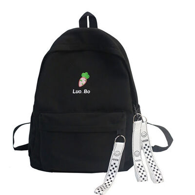 

Simple pure color girl backpack men&women high-capacity school style Joker student bag campus backpack tide