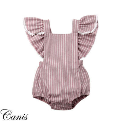 

US Newborn Baby Girls Ruffle One-Pieces Romper Bodysuit Jumpsuit Outfits Sunsuit