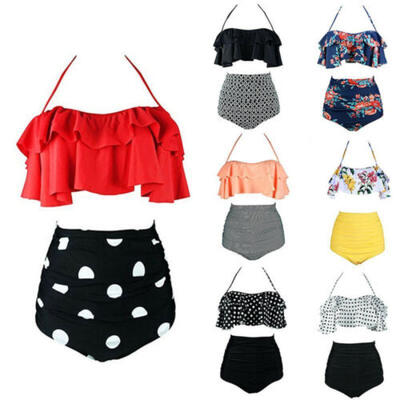

Womens Padded Push Up Bikini Sets High Waisted Swimsuit Bathing Suit Swimwear