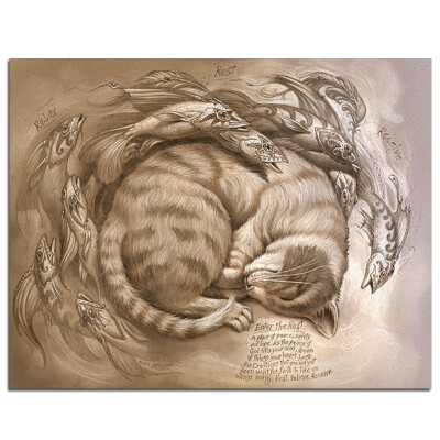 

Cat is Sleeping 5D DIY Diamond Painting Full Square Diamond Embroidery Sale Picture Of Rhinestones Mosaic Painting