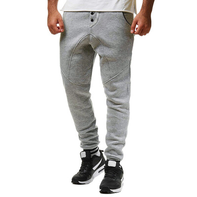 

Gobestart Fashion Mens Elastic Waistband Elastic Foot Mouth Button Leisure Sport Pants
