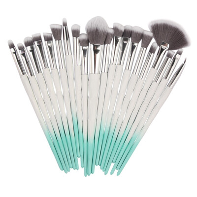 

20pcs Makeup Brushes Blending Powder Foundation Eyes Lip Eyeliner Brushes Diamond Shaped Handle Premium Synthetic Face Brush Kit