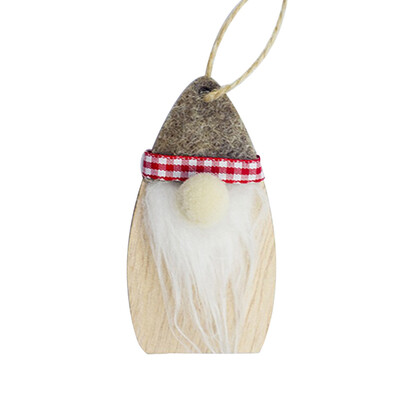 

Siaonvr Christmas Decoration Wooden Felt Santa Claus Pendant Christmas Tree Ornaments