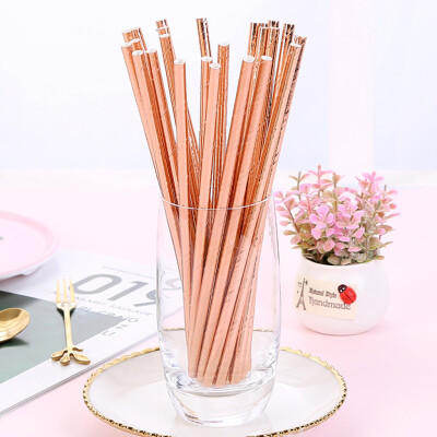 

Siaonvr 25pcs Disposable Drinking Straws Home Bar Party Cocktail Drink Straw