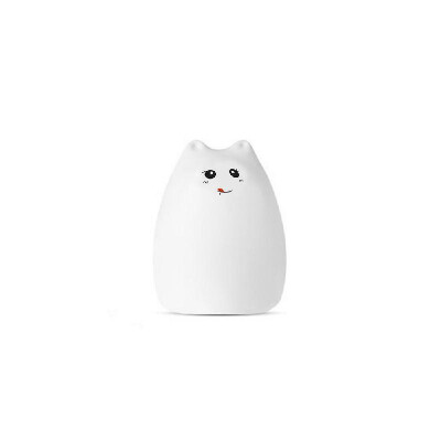 

7 Colors Cat LED USB Charging Children Animal Night Light Silicone Soft Cartoon Baby Nursery Lamp Cute Design