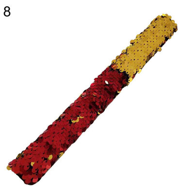 

Fashion Sequins Pat Slap-on Circle Unisex Bracelet Wristband Party Prop Gift