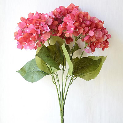 

AliExpress source European simulation bouquet wholesale five Icelandic hydrangea wedding valance decoration fake flower art GDU11