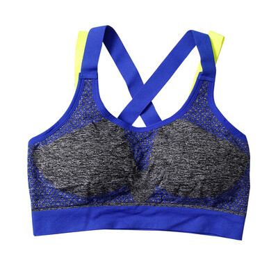 

Toponeto Sports Bras Padded Seamless Yoga Bra Casual Print Cross Strap Wireless underwear