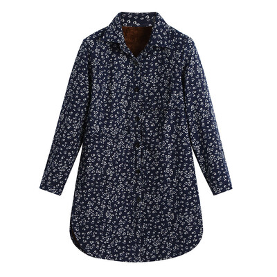 

Toponeto Women Cotton Linen Winter Warm Plus Velvet Coat Folk-Custom Print Outcoat Jacket