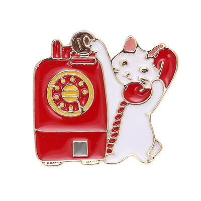 

Cute Cat Enamel Brooch Shirt Collar Pins Jewelry Unisex Brooch Backpack Pins
