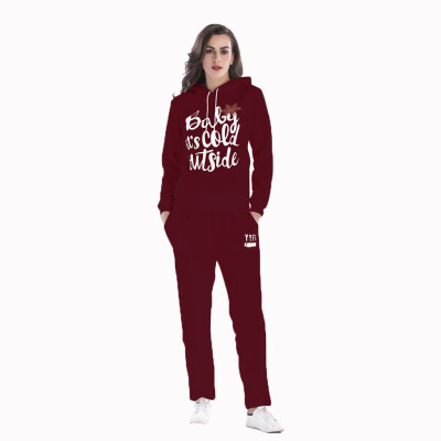 

Tailored Christmas Women O-neck Long-Sleeve Print Sports Suit Sweatshirt Blouse And Pant