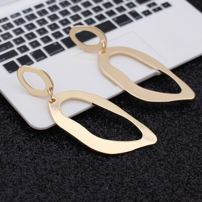 

Fashion Korean Charm Ear Jewelry Metal Irregular Long Dangle Pendant Earrings for Women Hanging Pendientes Wholesale