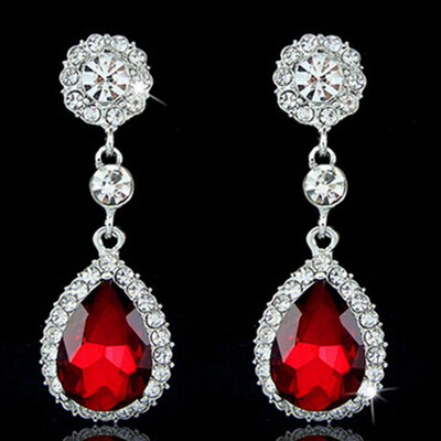 

1 Pair Hot Women Luxury Waterdrop Chandelier Earrings Rhinestone Crystal Jewelry Mothers Day Gift