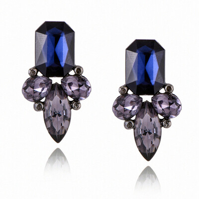 

3 colors New 2017 fashion women stud earrings crystal vintage korean Earrings for women boucle doreille jewelry wholesale e0225