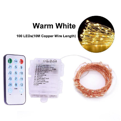 

100 LEDs Fairy Lights Sound Activated Twinkle String Lights 10M328ft Copper Wire Lamp with Remote Control for Christmas Wedding