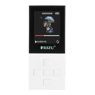 

RUIZU X18 8GB MP3 MP4 Player Lossless Music Player 68 Hours Music Time Bluetooth Connection FM Radio Recoding w TF Card Slot 1