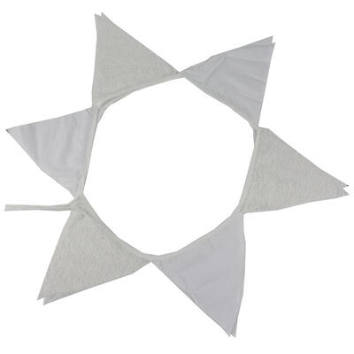 

Peony Lace Cotton Pennant Bunting Banners Triangular Hanging Flags Gift