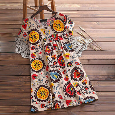 

Starmoon Womens Ladies Floral Print Sexy Short Sleeve Shirt Pullover Tops
