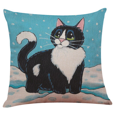 

〖Follure〗Cute Cat Sofa Bed Home Decoration Festival Pillow Case Cushion Cover