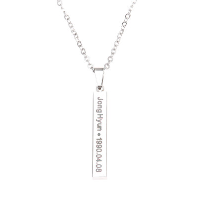 

KPOP SHINee Member Titanium Birthday Pendant Necklace Perfect Gift for FANS