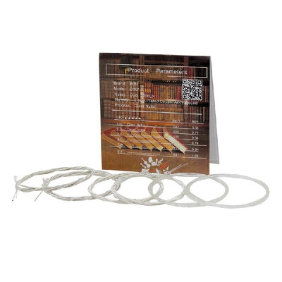 

Oud Strings Set G-D-A-E-B-F Clear Nylon Silver-Plated Copper Alloy Wound 12-Strings