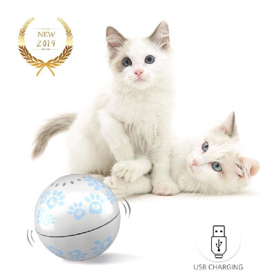 

PETONEER Cat Toys Interactive Ball Automatic Cat Toy Automatic LED Rolling Ball for Cats Sense Obstacles Automatically