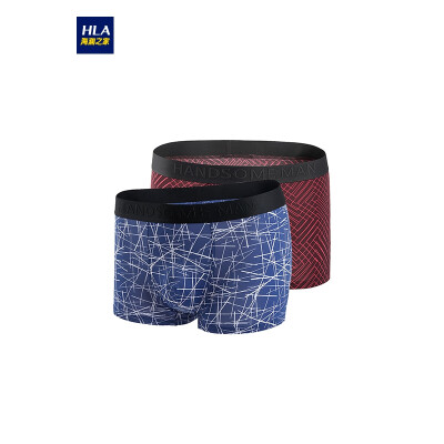 

HLA Haishu House Knitting Boxer Shorts Men 2019 Spring New Two Soft Print Panties HUKAJ1R023A Red Brown Pattern Royal Blue Pattern 23 17095