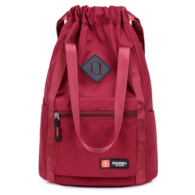 

Mens&womens sports fitness bag simple outdoor travel backpack light bundle pocket drawstring shoulder bag storage