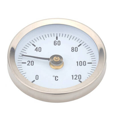 

Hot Water Pipe 120º Thermometer Bimetal Stainless Steel Surface Pipe Clip-on Temperature Spring Temp Gauge