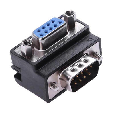 

DB9 9Pin Serial Port Female to Male Connector 90 Degree Right Angle Adapter