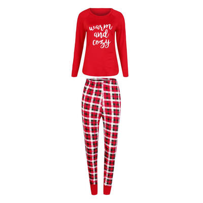 

Family Matching Sleepwear Set 2pcs Christmas Long Sleeve T-shirt Pants Suit